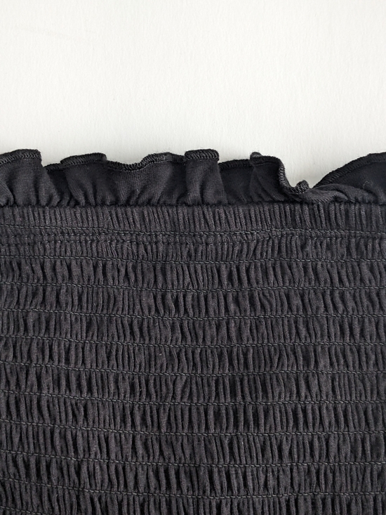 torrid Deep Black Smocked Tiered Tube Top - Picture 7 of 9